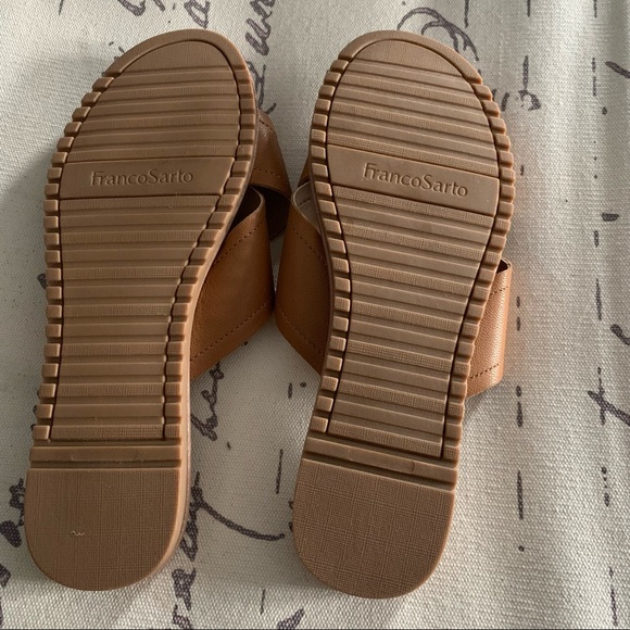 FRANCO SARTO Quentin criss cross leather flat sandal Women Size US 8 - Picture 3 of 5